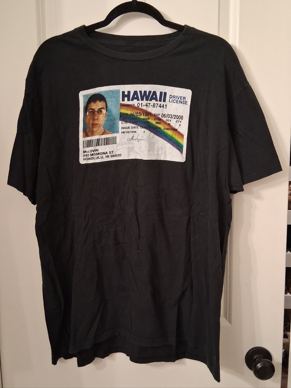 Black Short-Sleeve SUPERBAD Graphic Tee With Mc.LOVINS I.D.